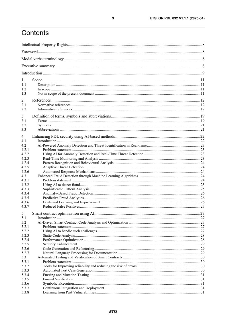 ETSI GR PDL 032 V1.1.1 (2025-04) - Permissioned Distributed Ledger (PDL); Artificial Intelligence for Permissioned Distributed Ledger