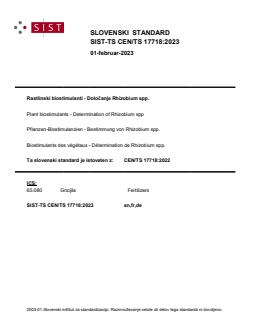 TS CEN/TS 17718:2023 - Page 1 preview