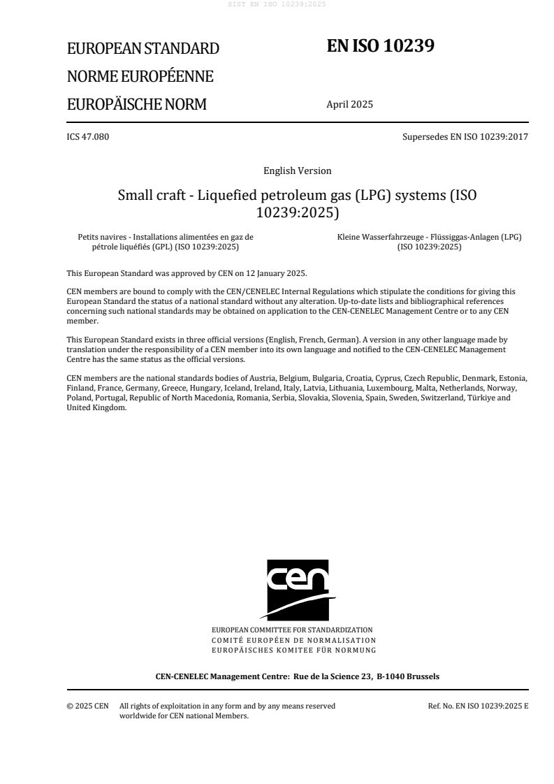 EN ISO 10239:2025
