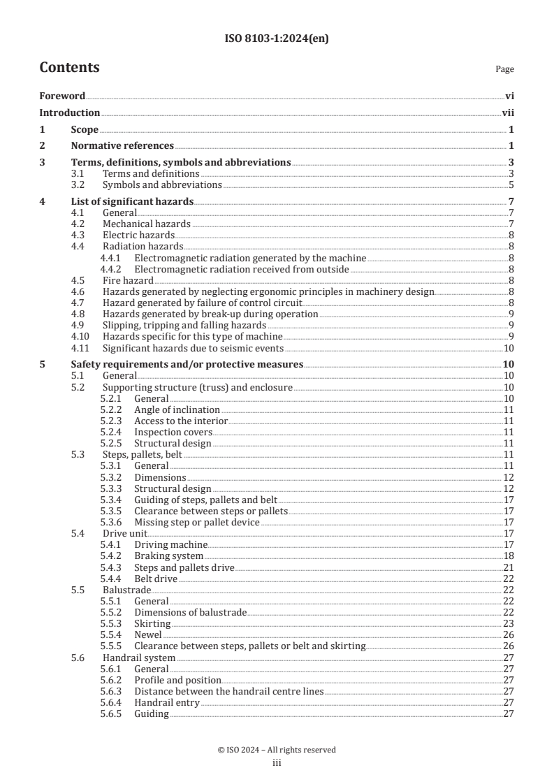 ISO 8103-1:2024 - Escalators and moving walks — Part 1: Safety requirements
Released:9. 10. 2024