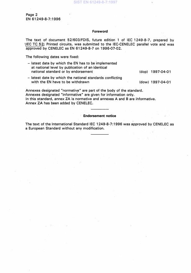 EN 61249-8-7:1996 EN 61249-8-7:1997 - Page 4 preview