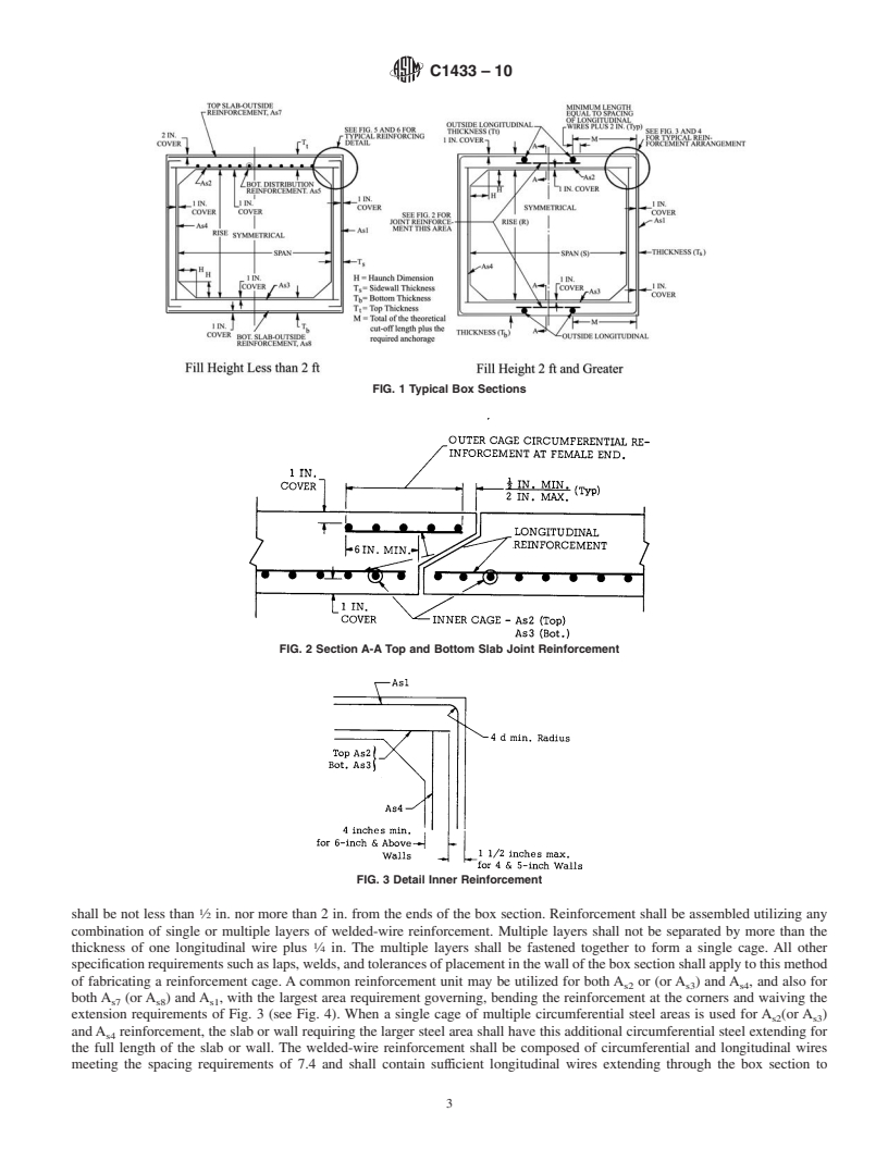 REDLINE ASTM C1433-10 - Standard Specification for Precast Reinforced Concrete Monolithic Box Sections for Culverts, Storm Drains, and Sewers