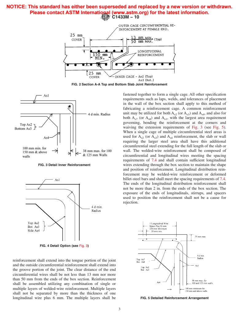 ASTM C1433M-10 - Standard Specification for Precast Reinforced Concrete Monolithic Box Sections for Culverts, Storm Drains, and Sewers (Metric)