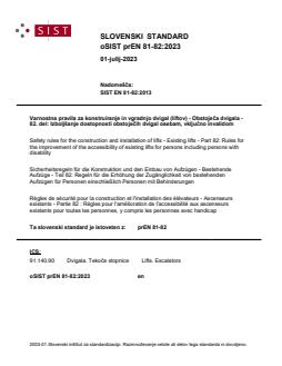 prEN 81-82:2023 - Page 1 preview