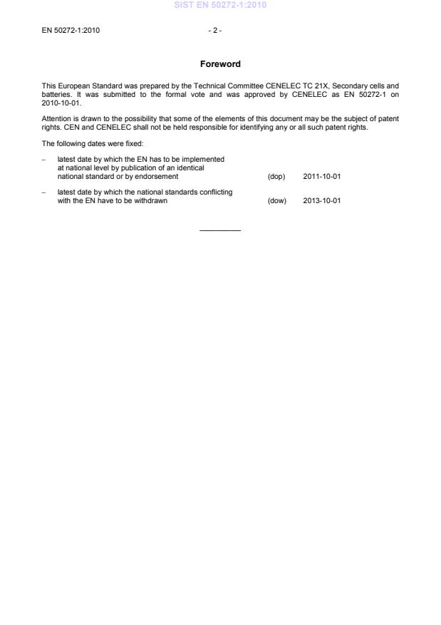 EN 50272-1:2010 EN 50272-1:2010 - Page 4 preview