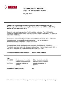 EN IEC 62631-2-2:2022 EN IEC 62631-2-2:2022 - Page 1 preview