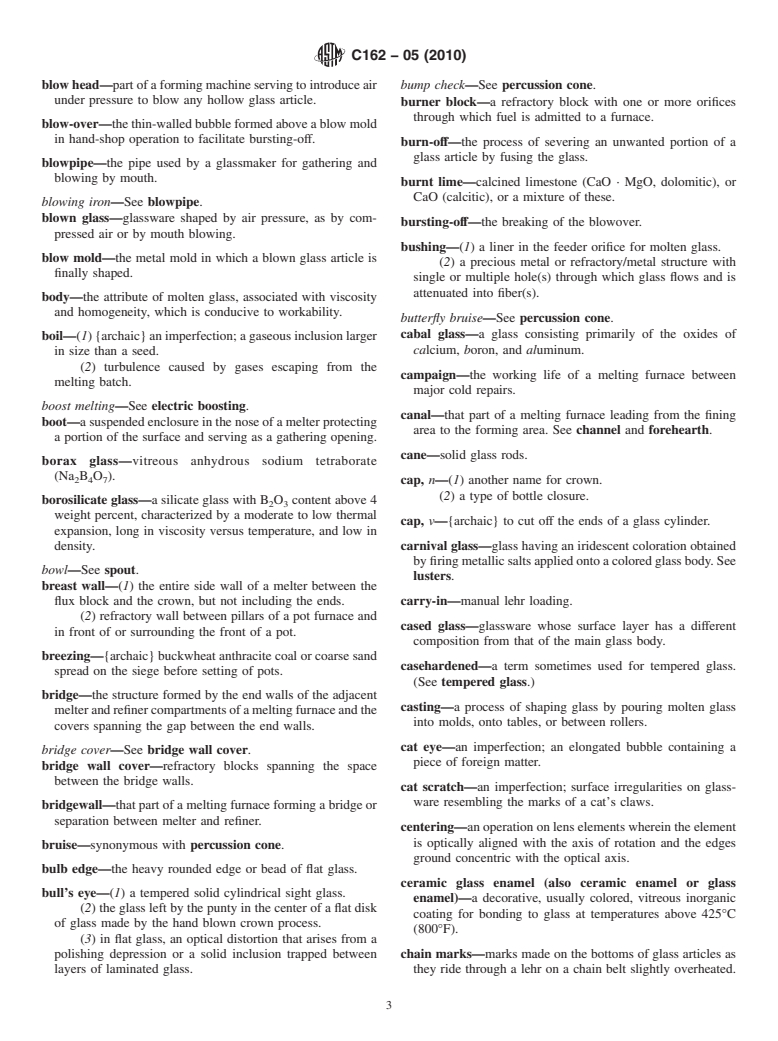 ASTM C162-05(2010) - Standard Terminology of Glass and Glass Products