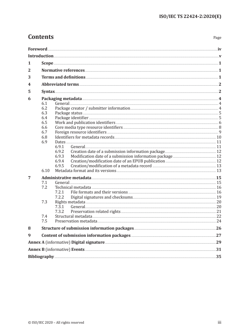 ISO/IEC TS 22424-2:2020 - Digital publishing — EPUB3 preservation — Part 2: Metadata requirements
Released:1/29/2020