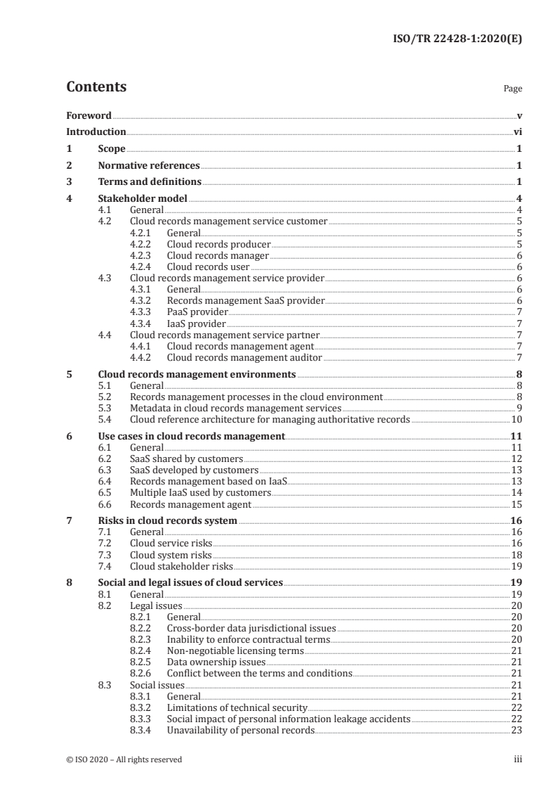 ISO/TR 22428-1:2020 - Managing records in cloud computing environments — Part 1: Issues and concerns
Released:9/15/2020