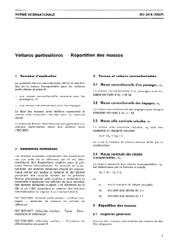 ISO 2416:1992 - Voitures particulières — Répartition des masses
Released:5/7/1992 - Page 3 preview