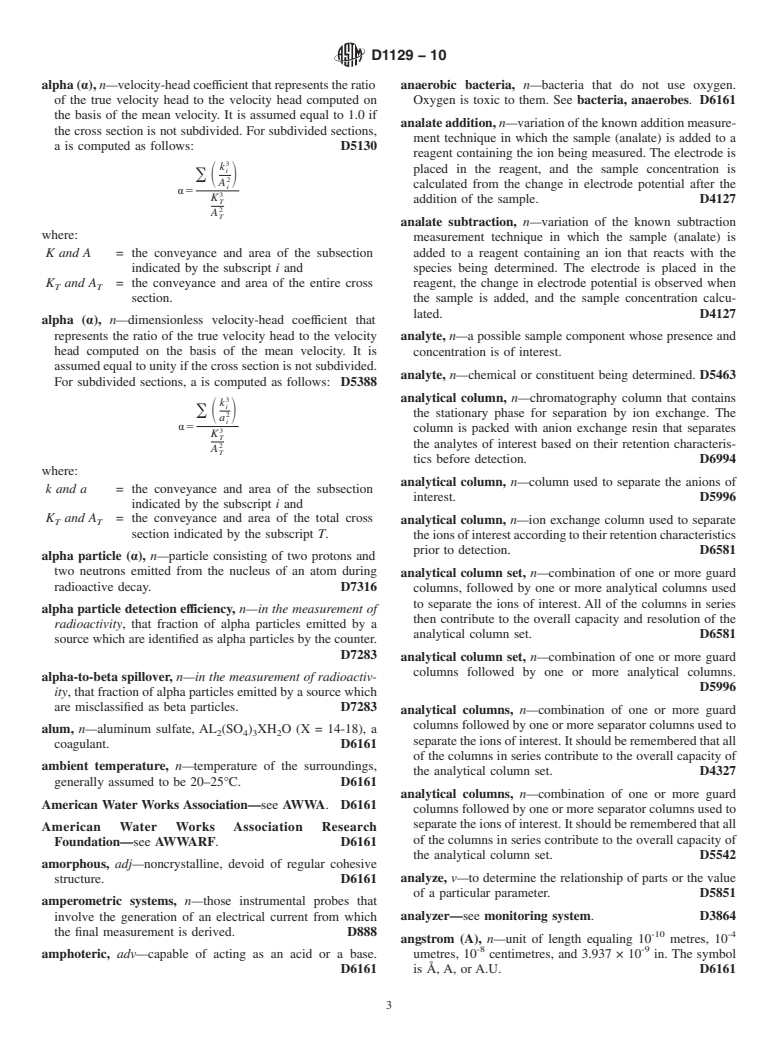 ASTM D1129-10 - Standard Terminology Relating to Water