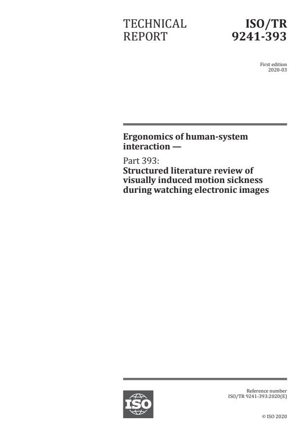 ISO/TR 9241-393:2020 - Ergonomics of human-system interaction