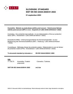 EN ISO 24444:2020/A1:2022 - Page 1 preview