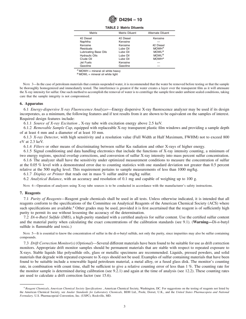 REDLINE ASTM D4294-10 - Standard Test Method for Sulfur in Petroleum and Petroleum Products by Energy Dispersive X-ray Fluorescence  Spectrometry