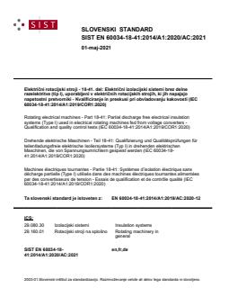 EN 60034-18-41:2014/A1:2020/AC:2021 - Page 1 preview