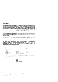 ISO 2423:1982 - Acceptance conditions for radial drilling machines with the arm adjustable in height — Testing of accuracy
Released:1. 02. 1982 - Page 2 preview