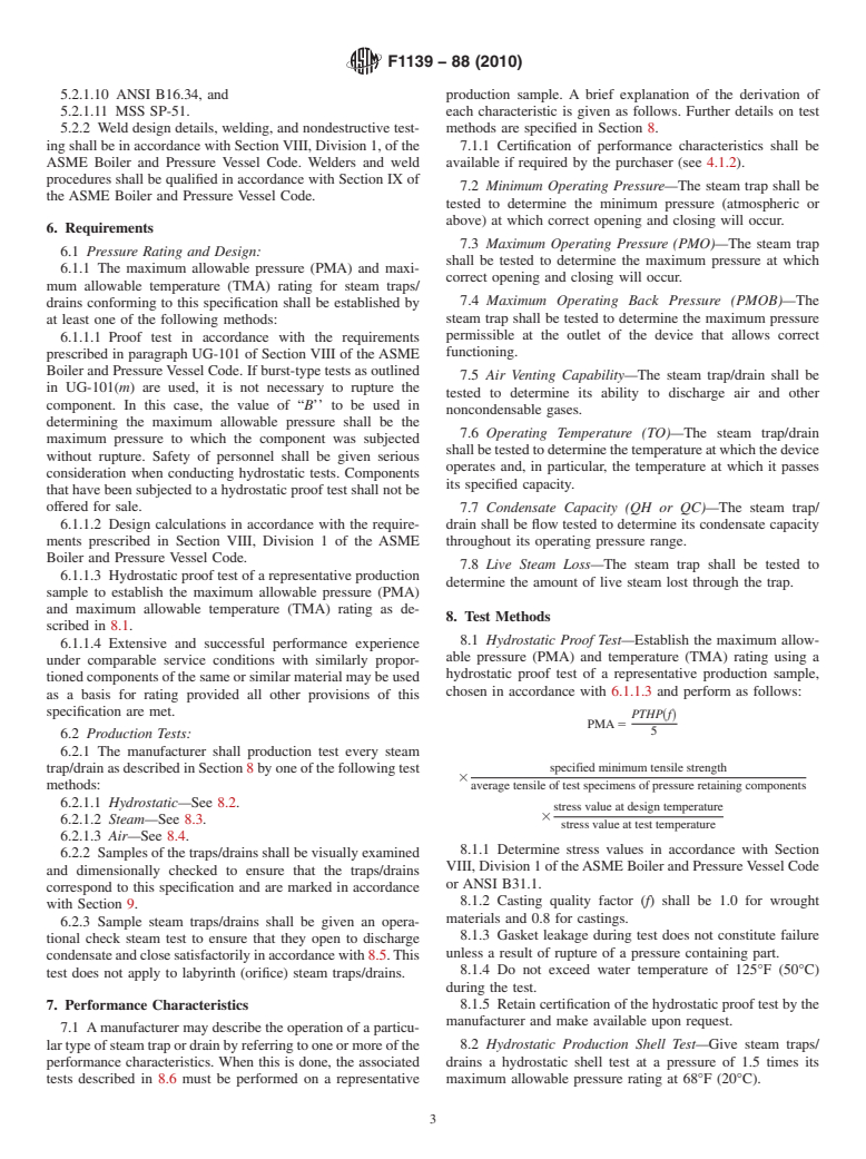 ASTM F1139-88(2010) - Standard Specification for Steam Traps and Drains