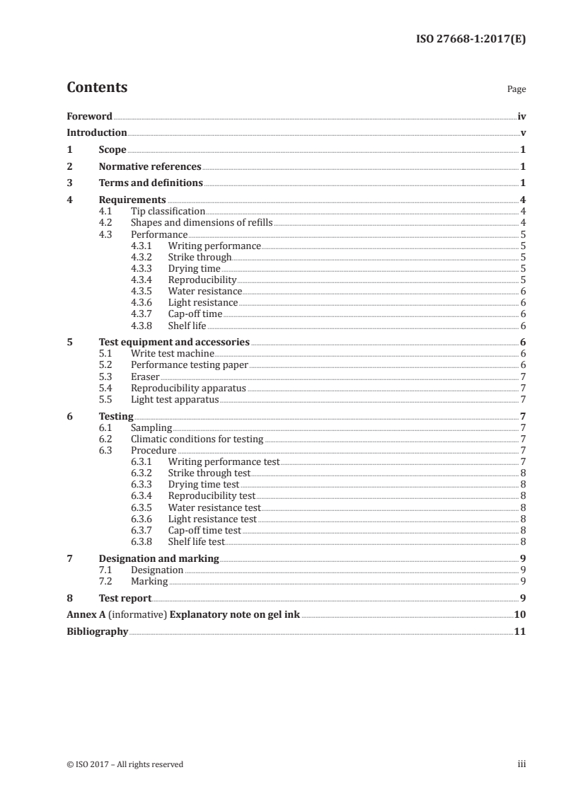 ISO 27668-1:2017 - Gel ink ball pens and refills — Part 1: General use
Released:12/4/2017