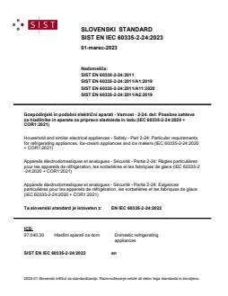 EN IEC 60335-2-24:2023 - BARVE - Page 1 preview