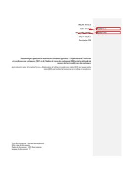 REDLINE ISO 11795:2018 - Agricultural tractor drive wheel tyres — Explanation of rolling circumference index (RCI) and speed radius index (SRI) and method of measuring tyre rolling circumference
Released:6/28/2018 - Page 1 preview