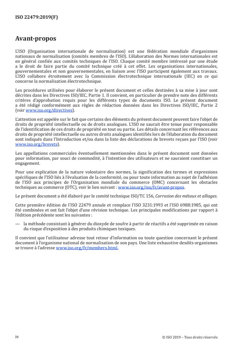 ISO 22479:2019 ISO 22479:2019 - Corrosion of metals and alloys — Sulfur dioxide test in a humid atmosphere (fixed gas method)
Released:30. 06. 2022 - Page 4 preview