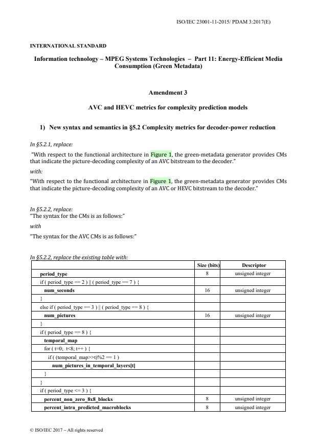 ISO/IEC 23001-11:2015/DAmd 3