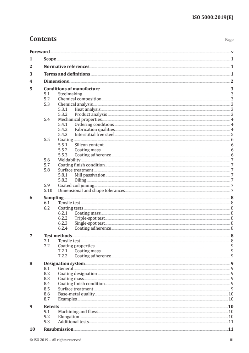 ISO 5000:2019 - Steel sheet, aluminium-silicon alloy-coated by the continuous hot-dip process, of commercial and drawing qualities
Released:5/21/2019