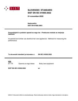 EN IEC 61855:2022 - BARVE - Page 1 preview