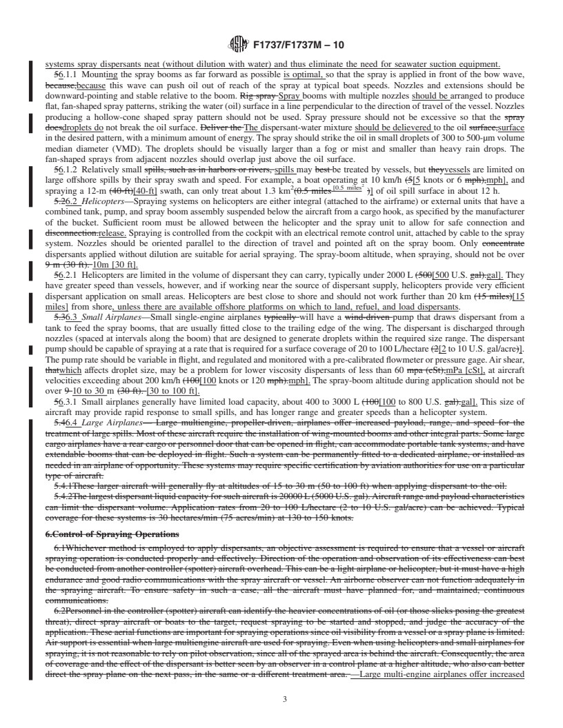 REDLINE ASTM F1737/F1737M-10 - Standard Guide for Use of Oil Spill Dispersant Application Equipment During Spill Response: Boom and Nozzle Systems