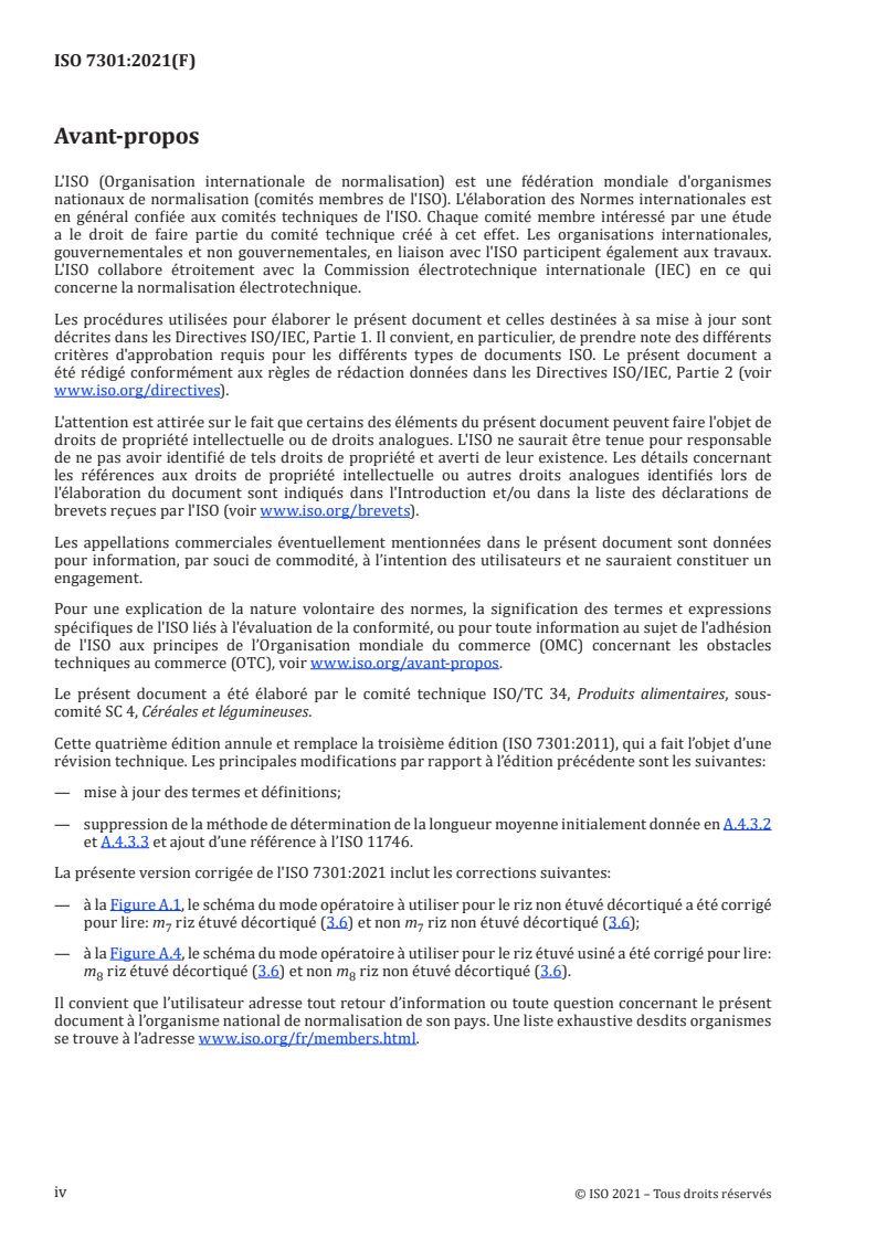 ISO 7301:2021 ISO 7301:2021 - Riz — Spécifications
Released:11/23/2021 - Page 4 preview