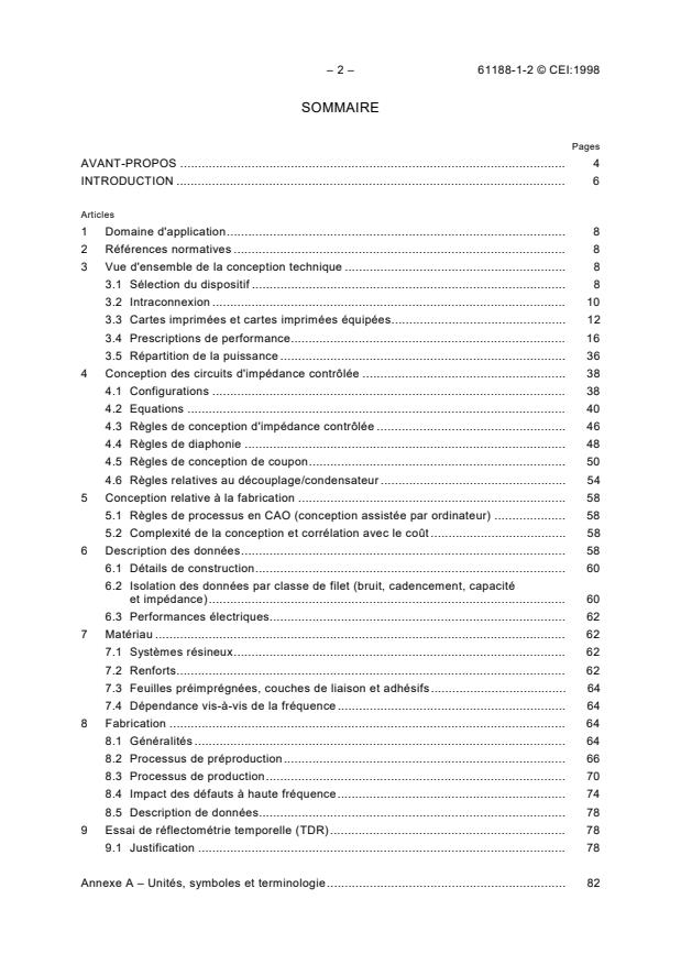 IEC 61188-1-2:1998 IEC 61188-1-2:1998 - Printed boards and printed board assemblies - Design and use - Part 1-2: Generic requirements - Controlled impedance - Page 4 preview