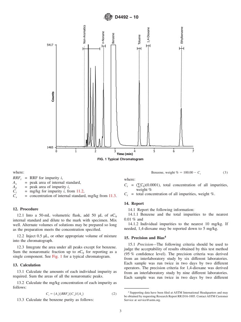 ASTM D4492-10 - Standard Test Method for Analysis of Benzene by Gas Chromatography (Withdrawn 2018)