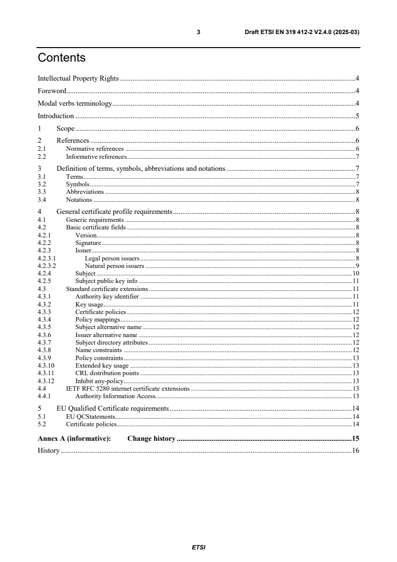 ETSI EN 319 412-2 V2.4.0 (2025-03) - Electronic Signatures and Trust Infrastructures (ESI); Certificate Profiles; Part 2: Certificate profile for certificates issued to natural persons