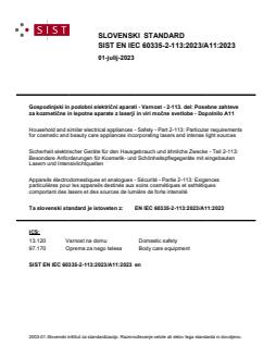SIST EN IEC 60335-2-113:2023/A11:2023 - BARVE - Page 1 preview