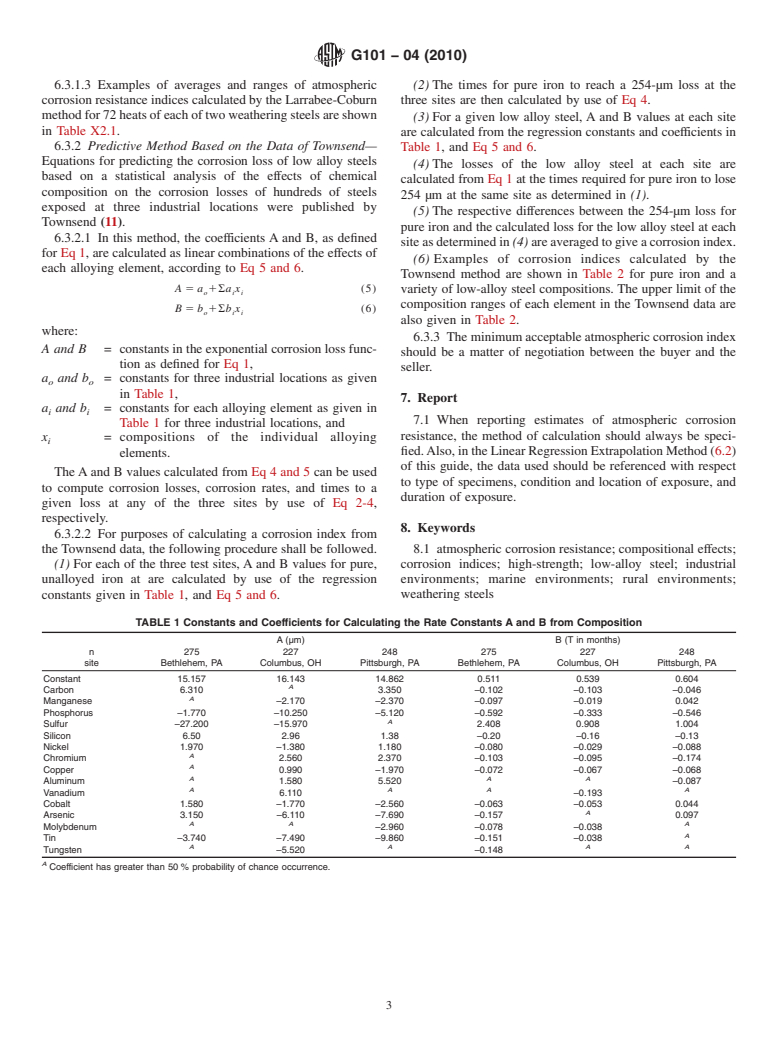 ASTM G101-04(2010) - Standard Guide for Estimating the Atmospheric Corrosion Resistance of Low-Alloy Steels