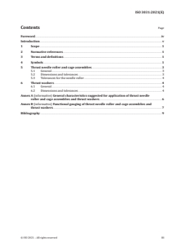 ISO 3031:2021 - Rolling bearings — Thrust needle roller and cage assemblies, thrust washers — Boundary dimensions, geometrical product specifications (GPS) and tolerance values
Released:8/19/2021 - Page 3 preview