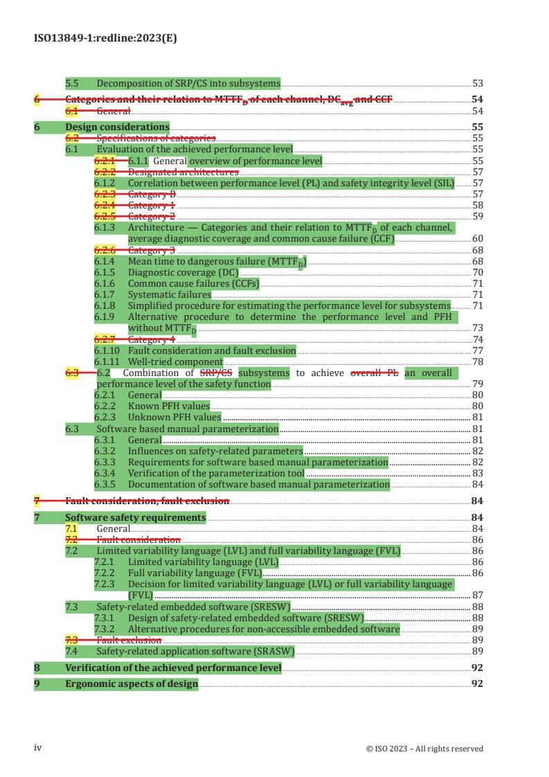 ISO 13849-1:2023 REDLINE ISO 13849-1:2023 - Safety of machinery — Safety-related parts of control systems — Part 1: General principles for design
Released:26. 04. 2023 - Page 4 preview