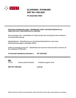SIST EN 1300:2023 - Page 1 preview
