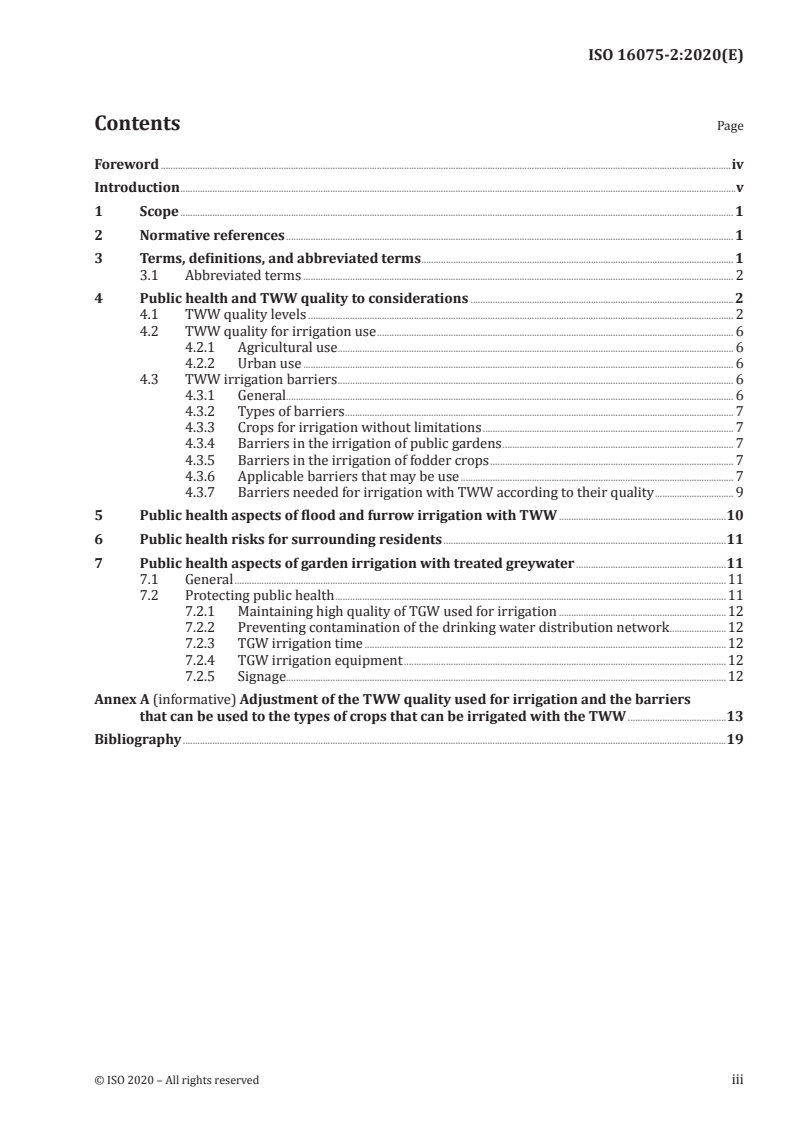 ISO 16075-2:2020 ISO 16075-2:2020 - Guidelines for treated wastewater use for irrigation projects — Part 2: Development of the project
Released:11/30/2020