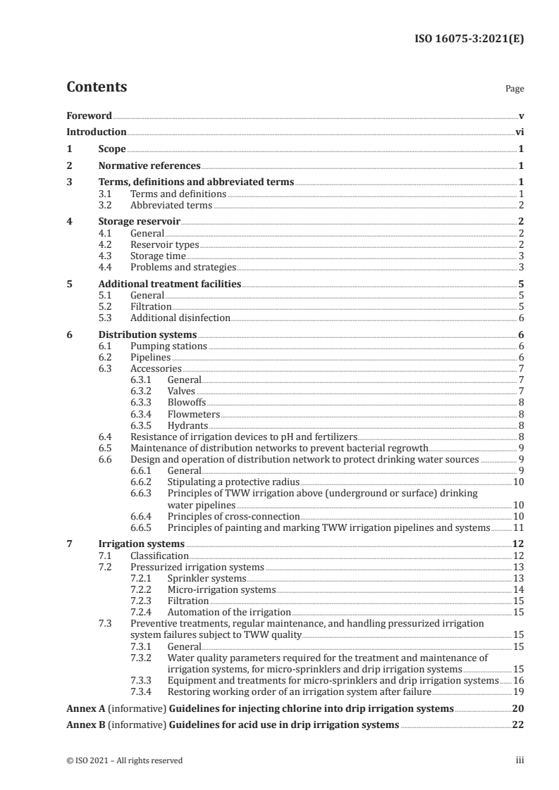 ISO 16075-3:2021 - Guidelines for treated wastewater use for irrigation projects — Part 3: Components of a reuse project for irrigation
Released:5/24/2021