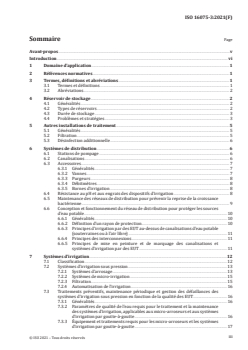 ISO 16075-3:2021 - Lignes directrices pour l'utilisation des eaux usées traitées en irrigation — Partie 3: Éléments d'un projet de réutilisation en irrigation
Released:11/17/2021 - Page 3 preview