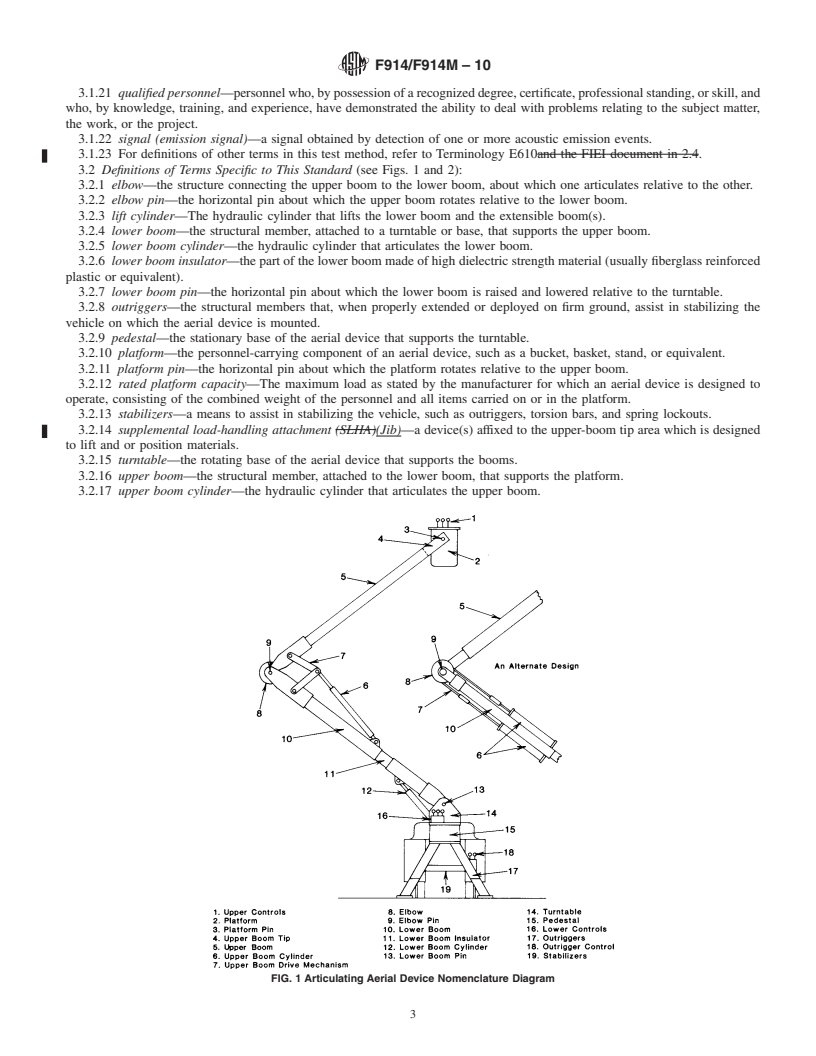 REDLINE ASTM F914/F914M-10 - Standard Test Method for  Acoustic Emission for Aerial Personnel Devices Without Supplemental Load Handling Attachments