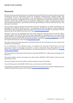 ISO/IEC 29109-5:2019 - Information technology — Conformance testing methodology for biometric data interchange formats defined in ISO/IEC 19794 — Part 5: Face image data
Released:5/21/2019 - Page 4 preview