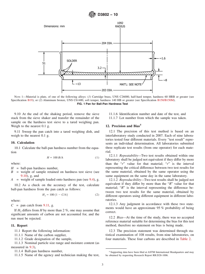 ASTM D3802-10 - Standard Test Method for Ball-Pan Hardness of Activated Carbon