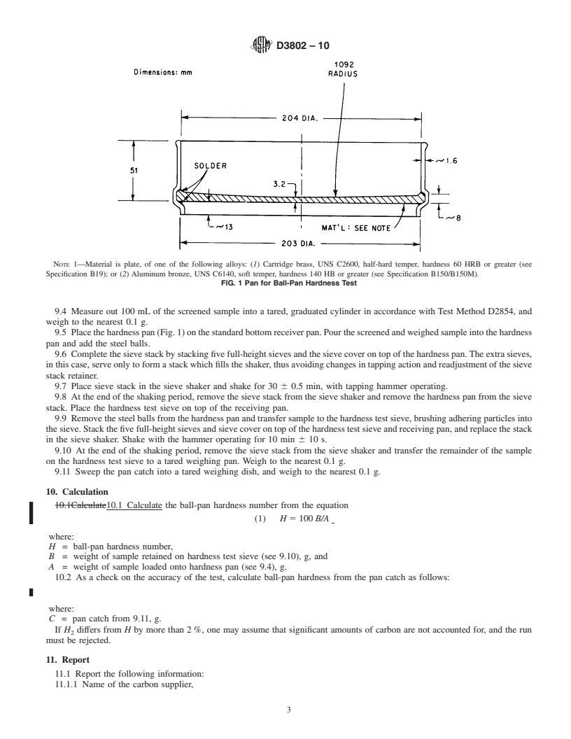 REDLINE ASTM D3802-10 - Standard Test Method for Ball-Pan Hardness of Activated Carbon