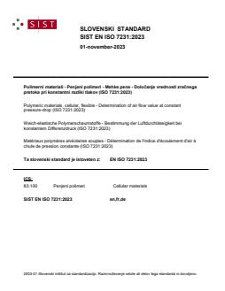 SIST EN ISO 7231:2023 - Page 1 preview