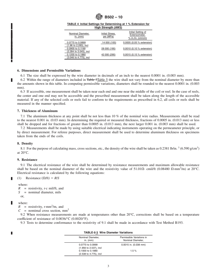 REDLINE ASTM B502-10 - Standard Specification for  Aluminum-Clad Steel Core Wire for Use in Overhead Electrical Aluminum Conductors