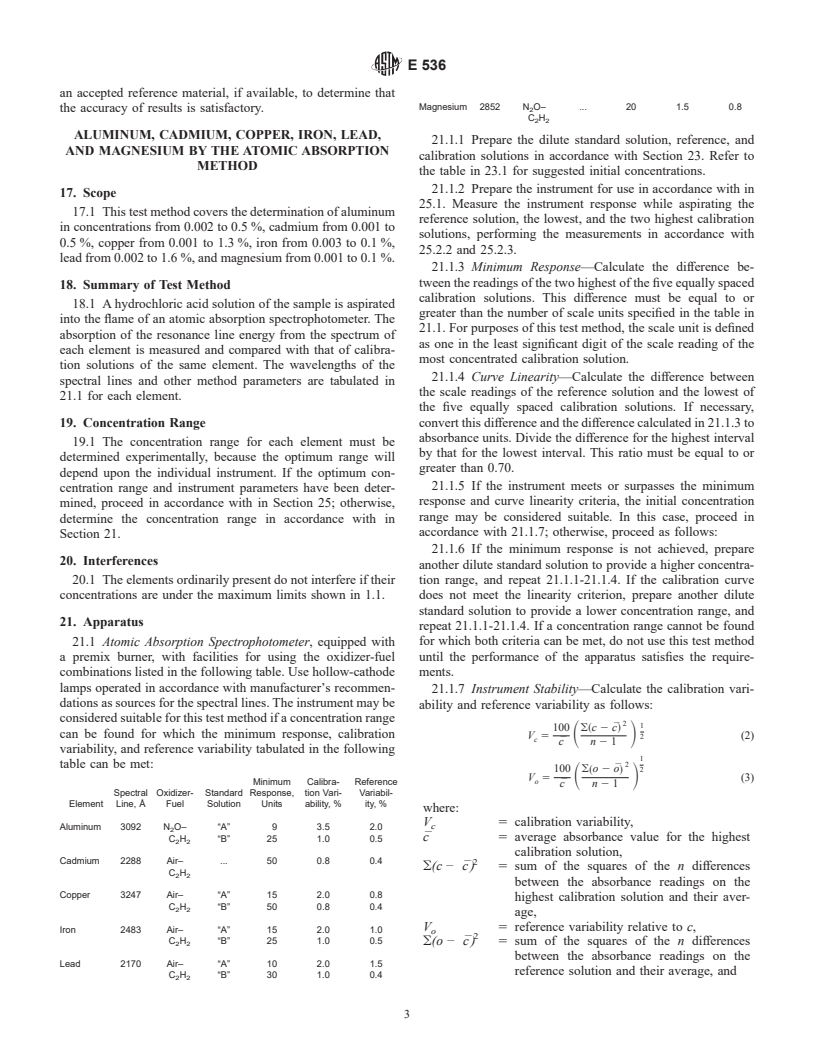 ASTM E536-98 - Standard Test Methods for Chemical Analysis of Zinc and Zinc Alloys