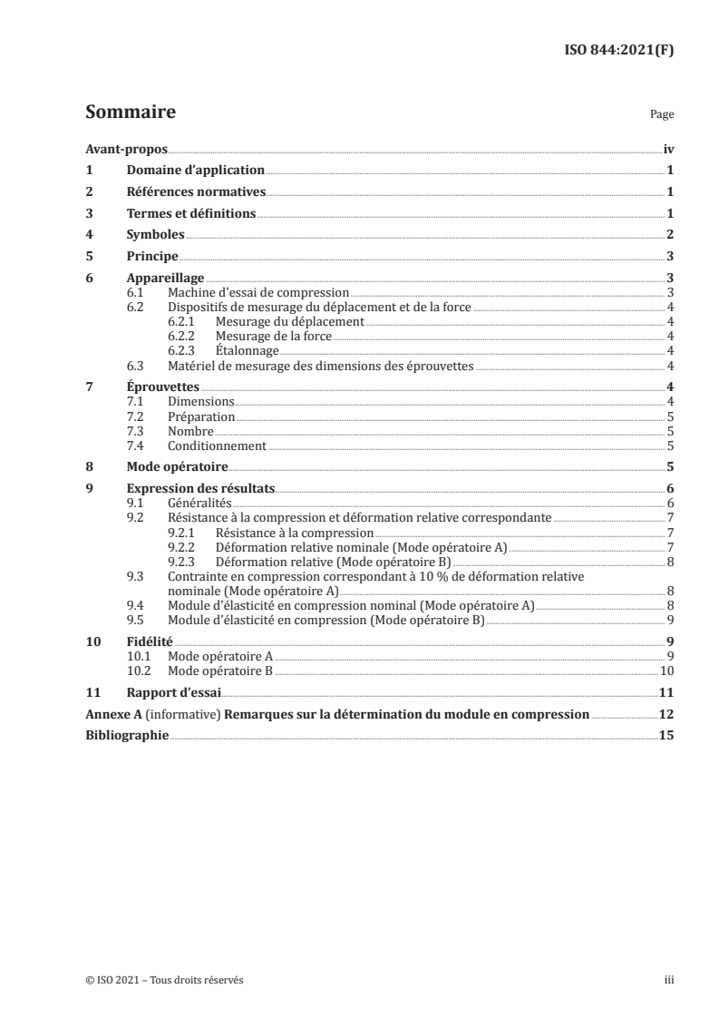 ISO 844:2021 - Plastiques alvéolaires rigides — Détermination des caractéristiques de compression
Released:4/6/2021