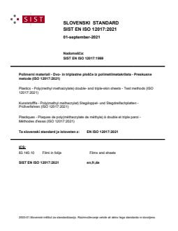 SIST EN ISO 12017:2021 - Page 1 preview